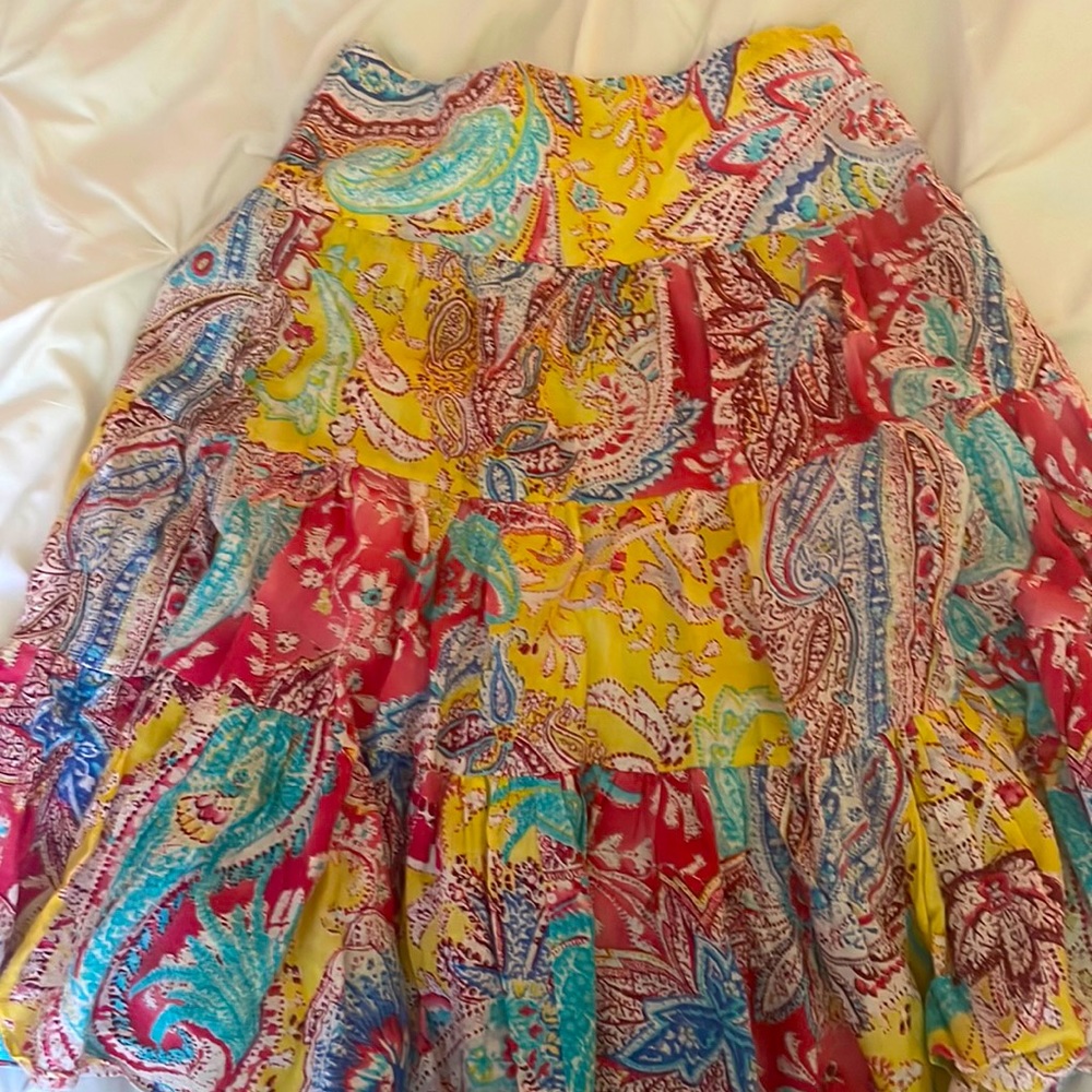 Ralph Lauren yellow and pink skirt